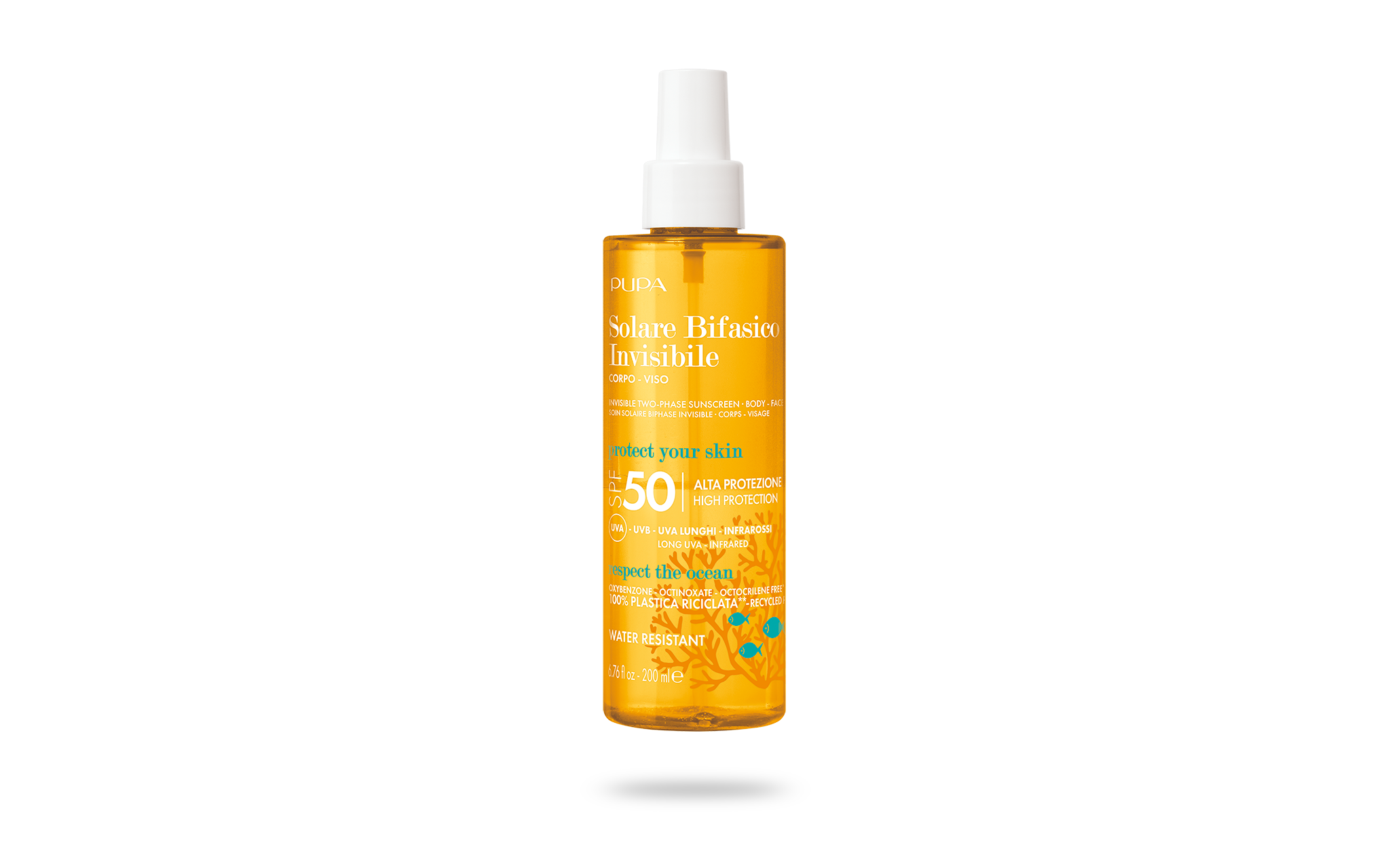 Sunscreen Invisible Two-Phase SPF 50 (200 ml) - PUPA Milano