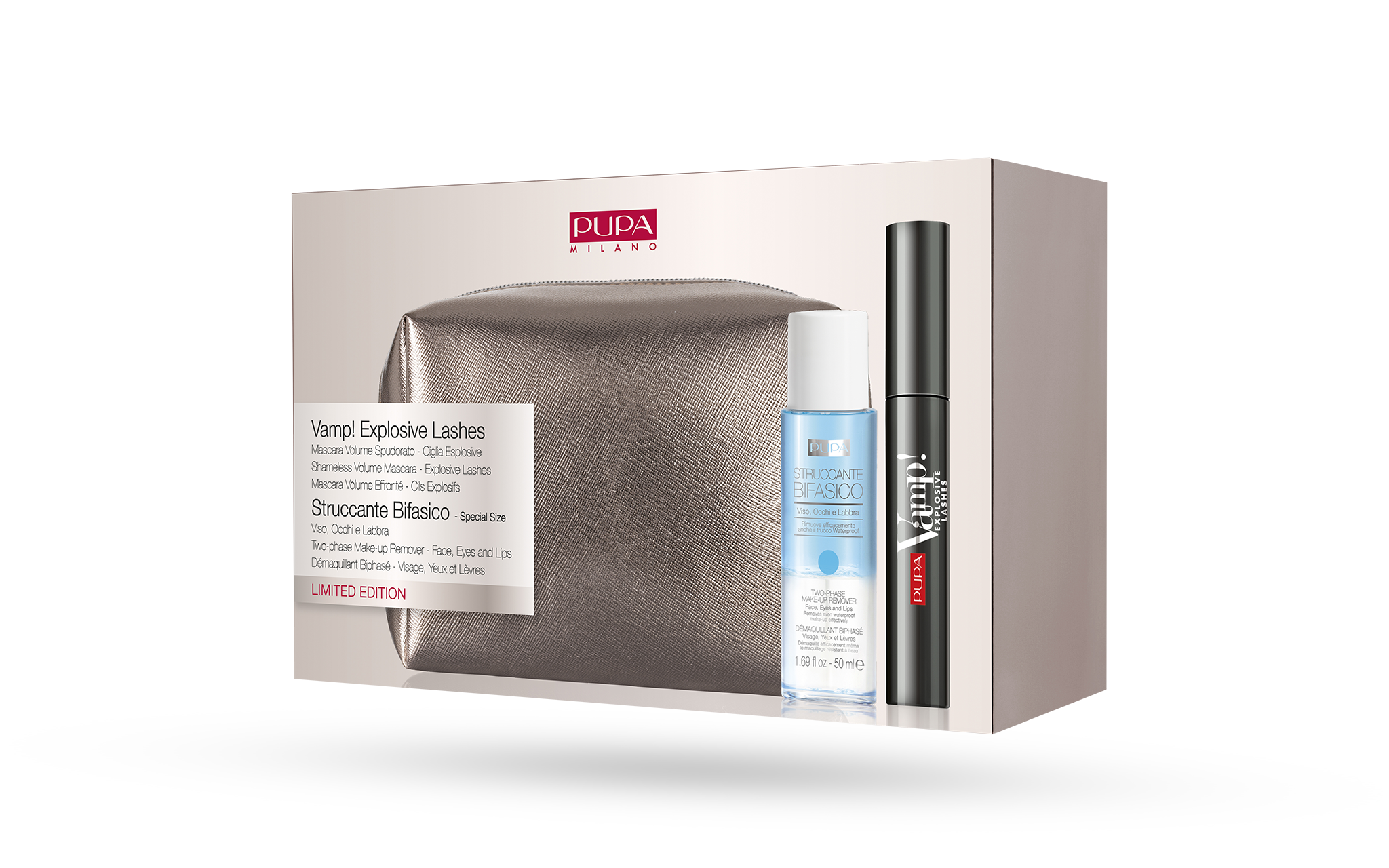 Vamp! Mascara Explosive Lashes & Two-phase Make-up Remover - PUPA Milano